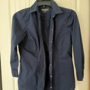 Eddie Bauer Navy Blue Womens Shirt Size Small
